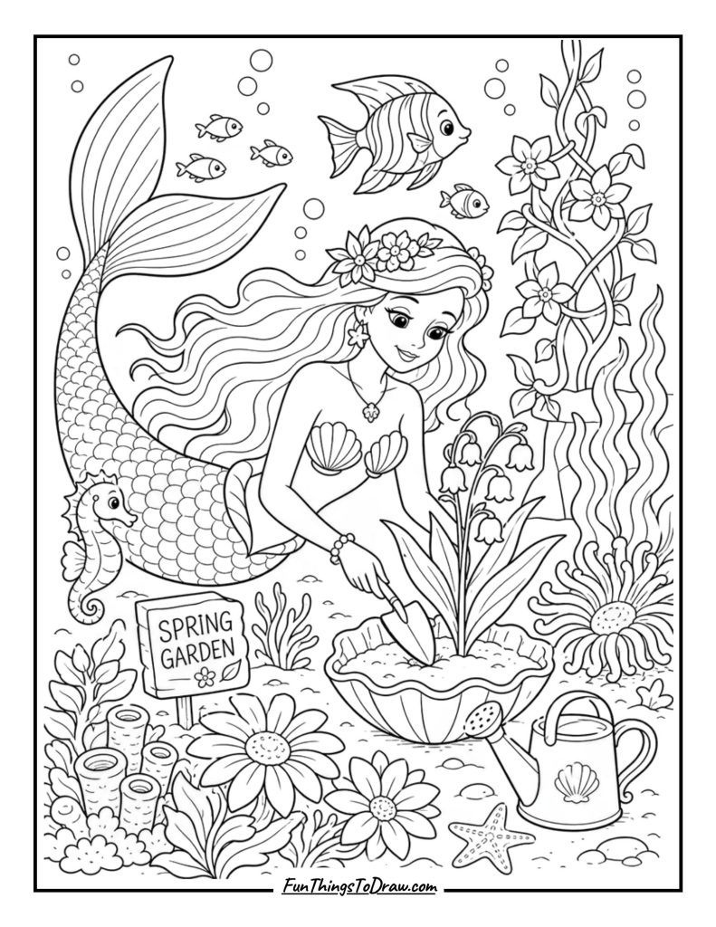 Mermaid's Underwater Garden
