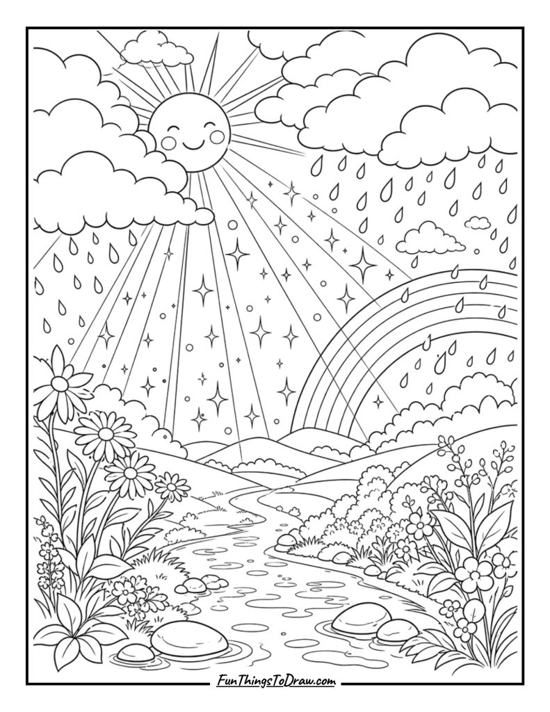 day time coloring page
