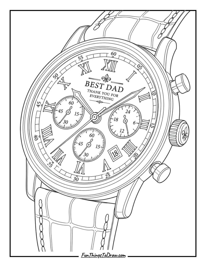 Dad's Watch coloring page