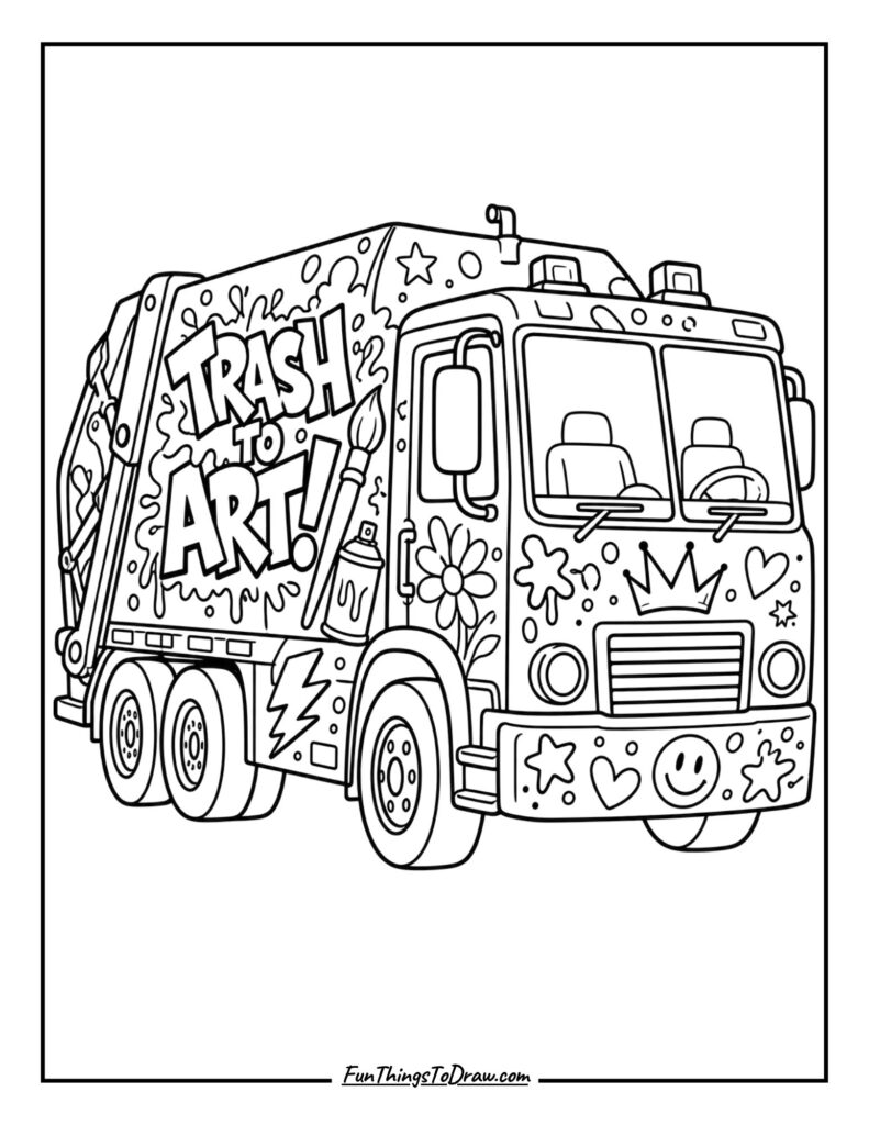 Garbage Truck Art Project
