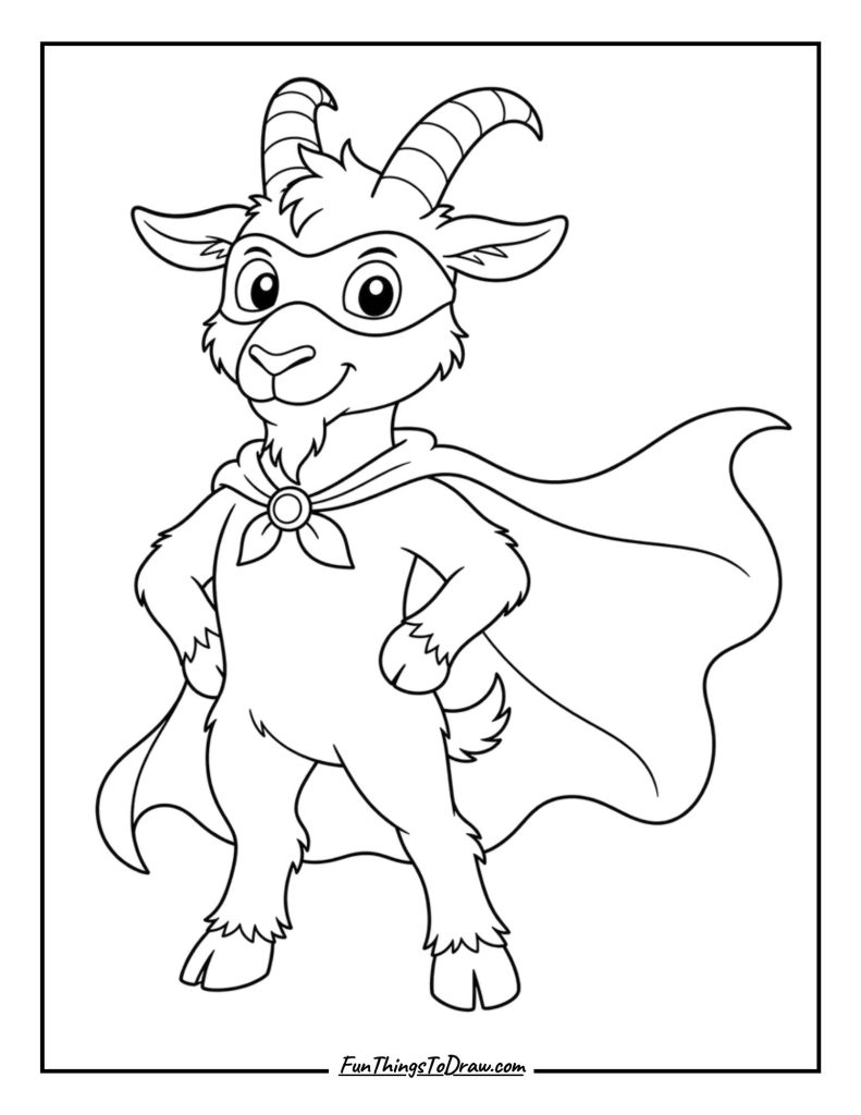 Super hero goat