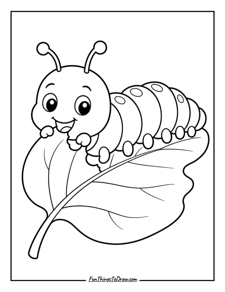 caterpillar munching