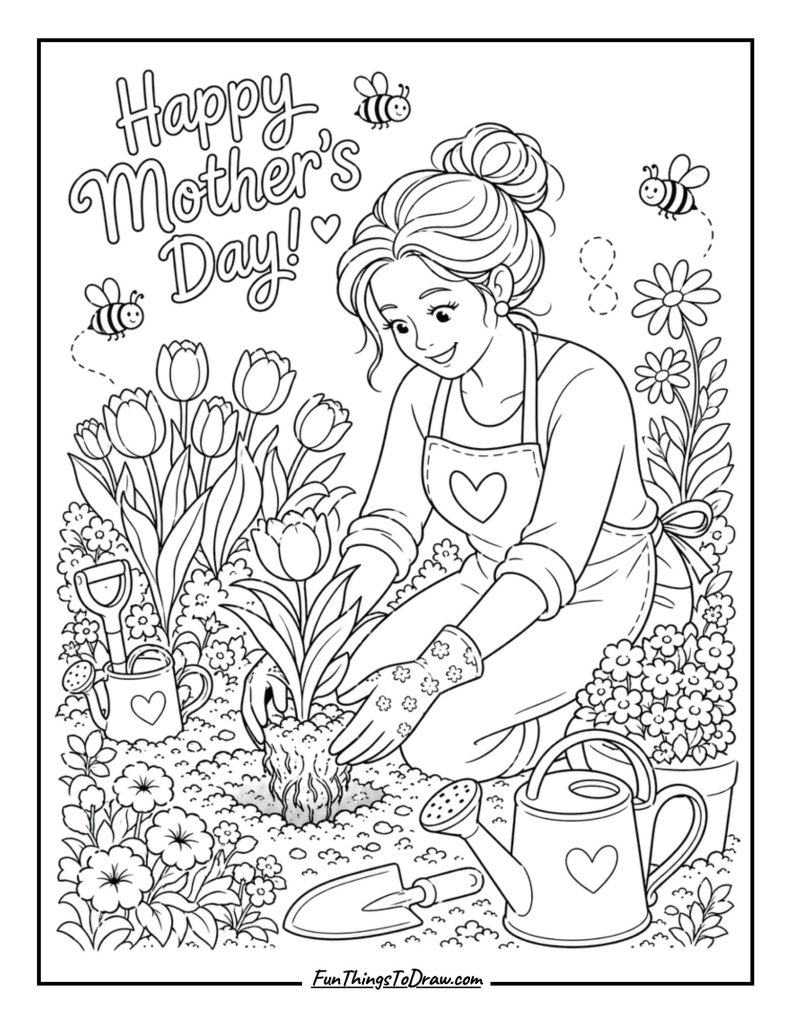 Caring Garden Mom