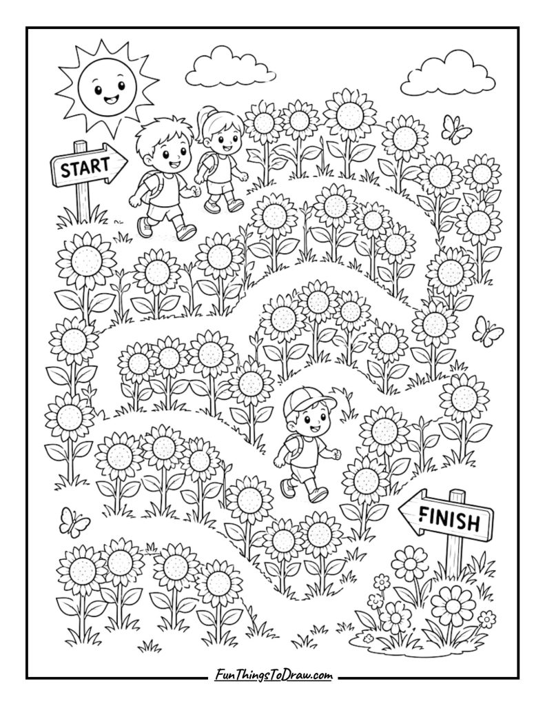 Sunflower Field Maze