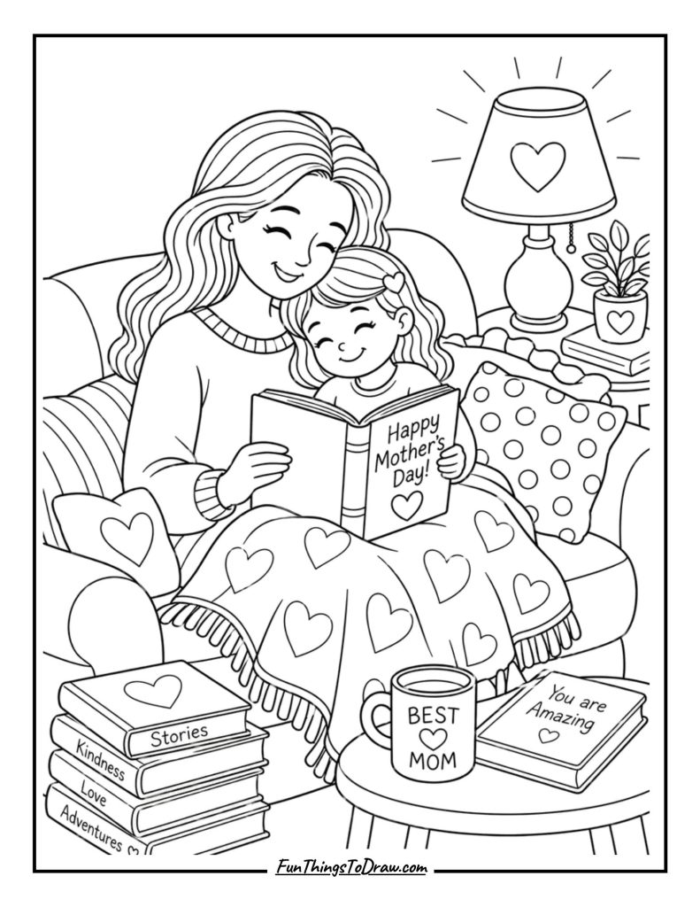 Mom’s Cozy Reading Time