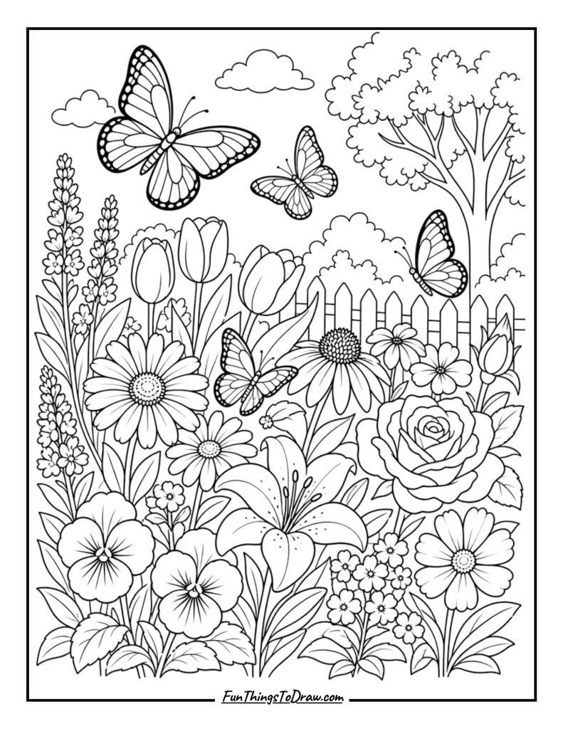 Garden Full of Butterflies