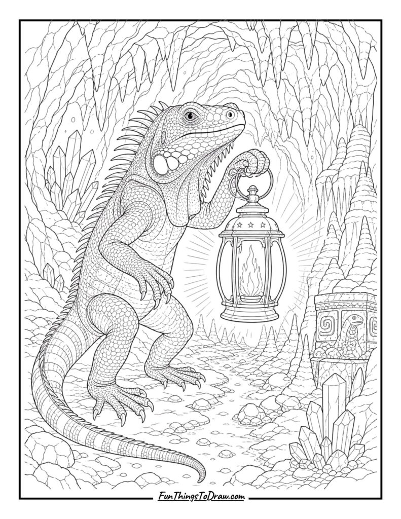 Iguana with a Lantern