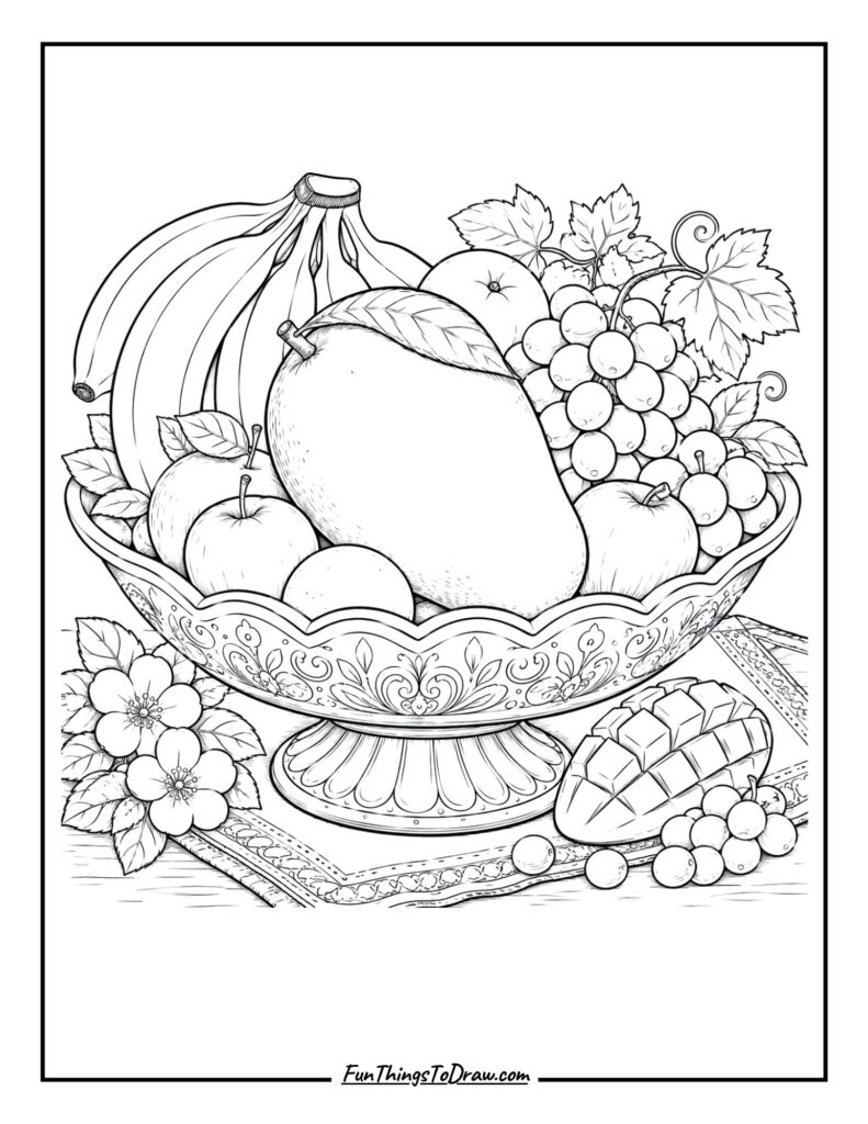 Mango in fruit bowl