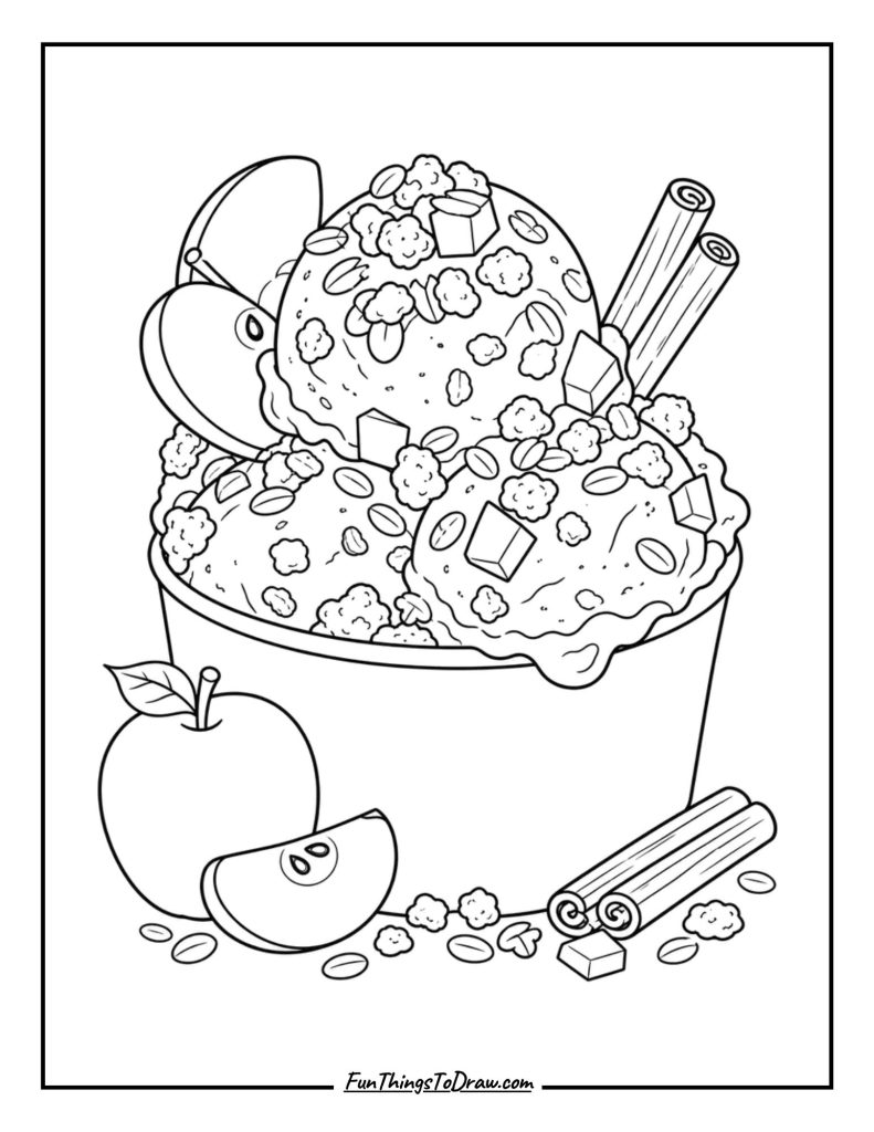 Spiced Apple Crumble ice cream