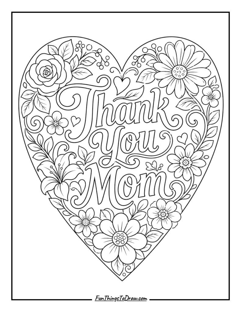 Thank You Mom Heart
