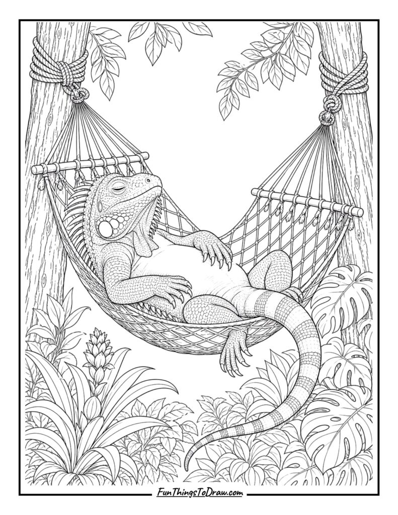 Iguana in a Hammock