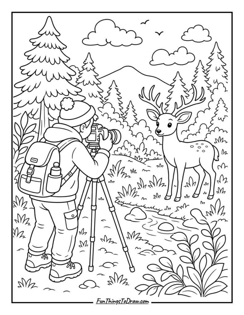 Wildlife Photography coloring page