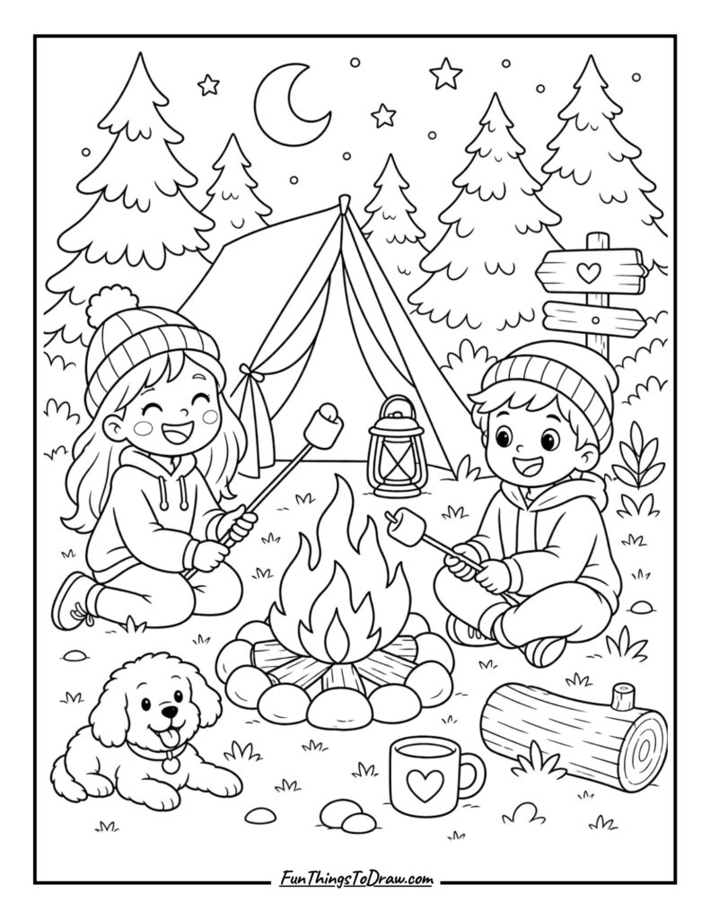 Kids Roasting Marshmallows