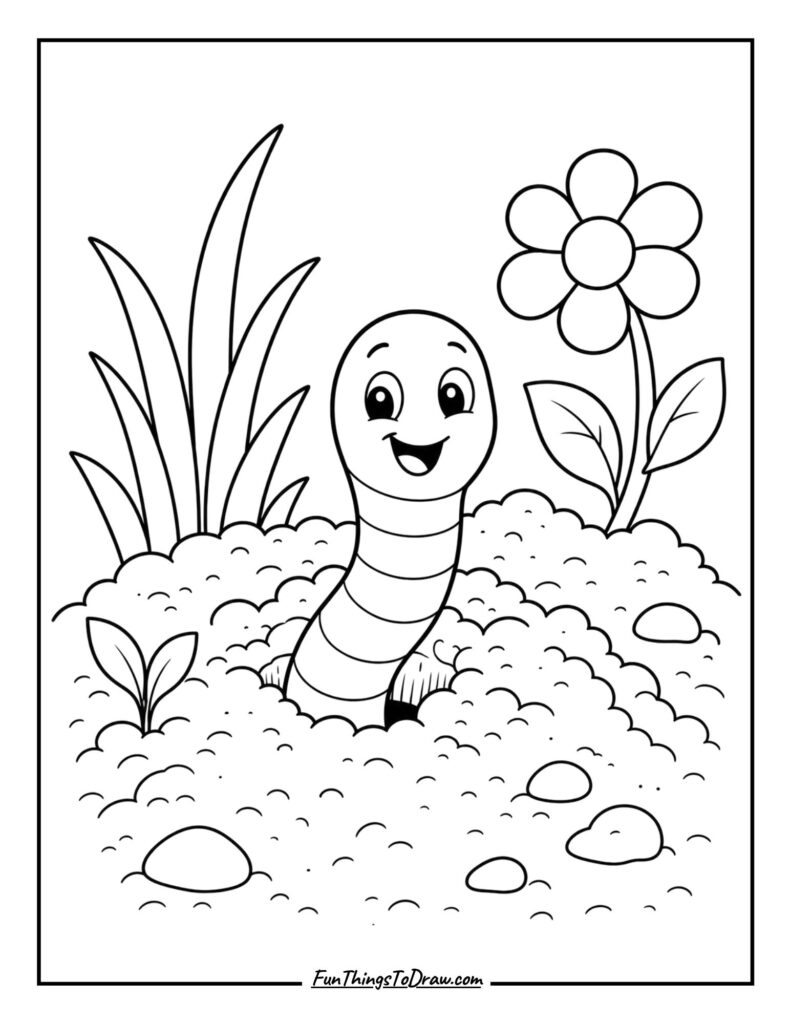 happy little worm