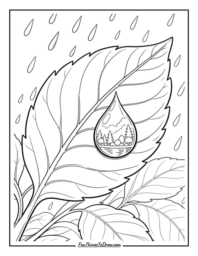 rain on leaf