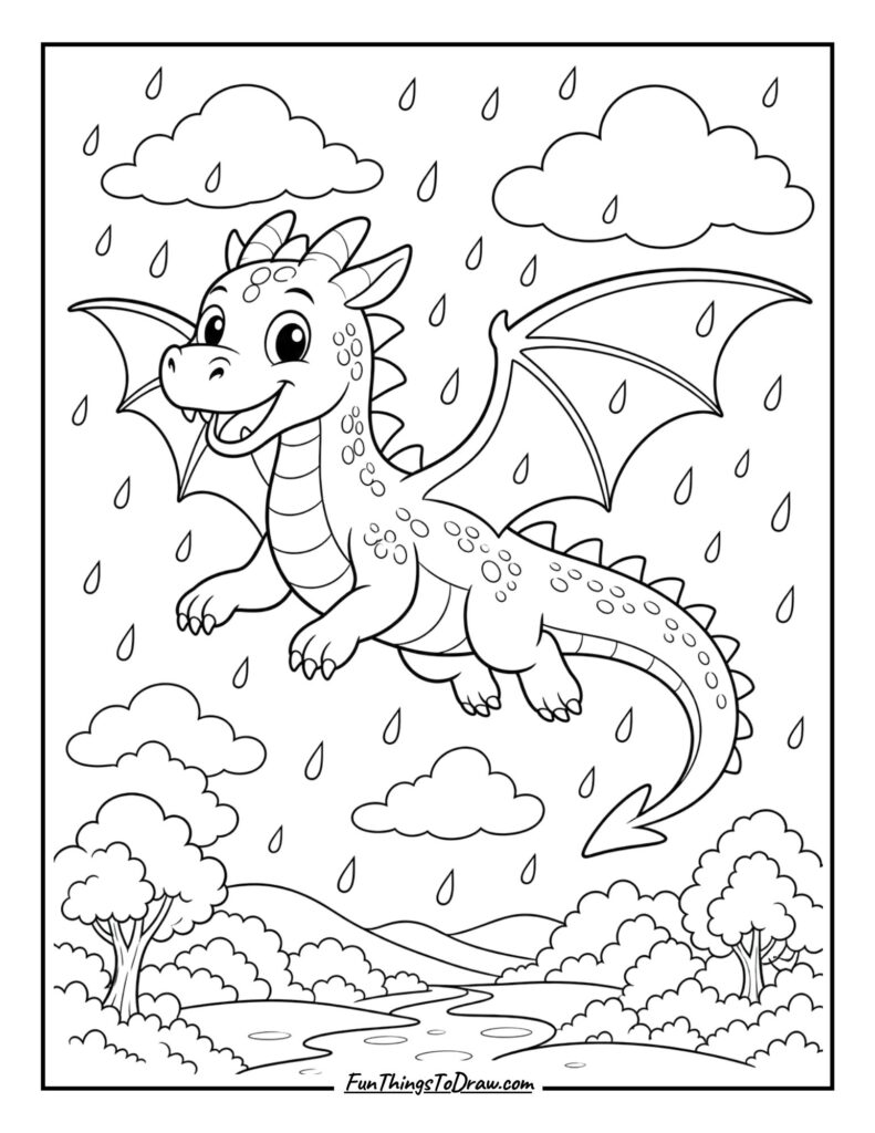 Dragon's Rainy Flight