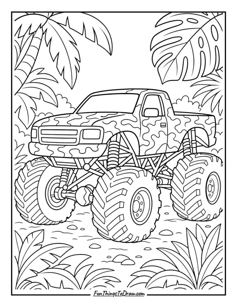 Jungle Explorer coloring page
