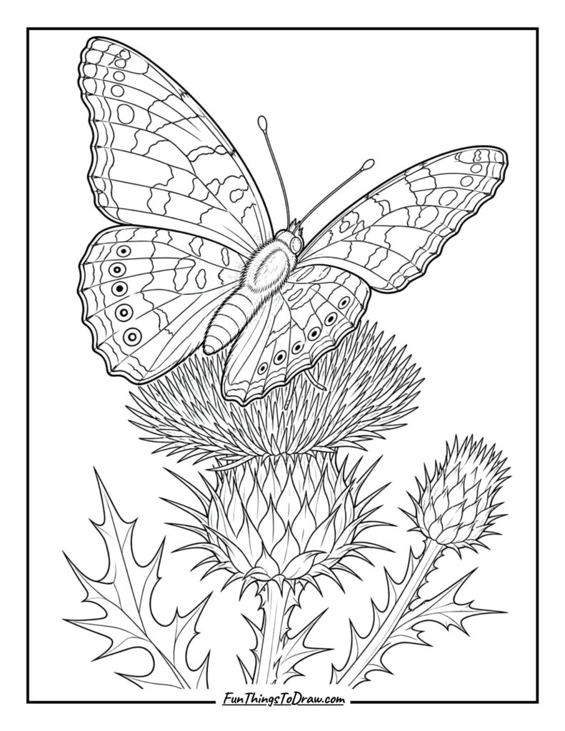 Painted Lady Butterfly coloring page