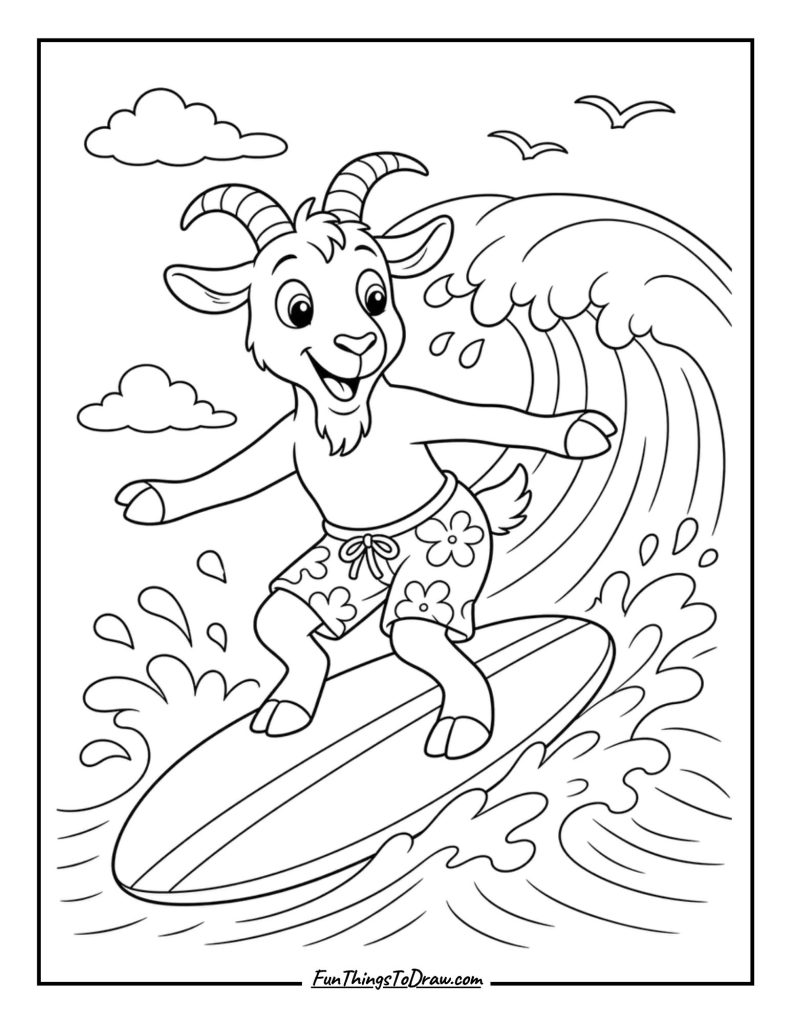 Goat surfing