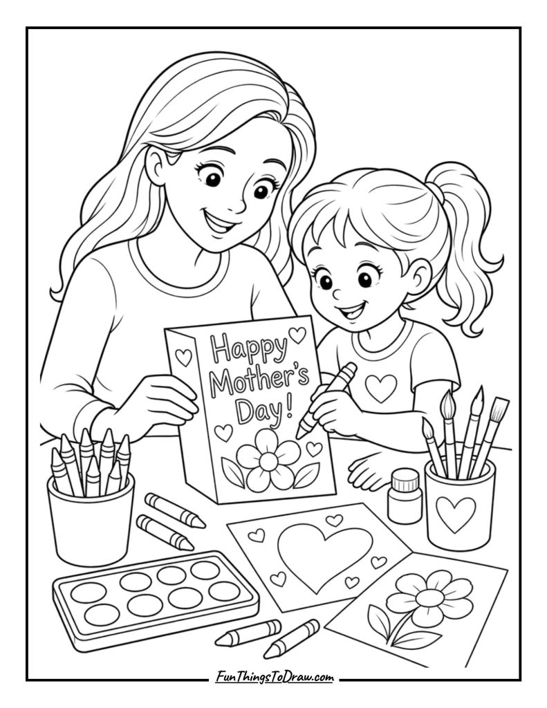 Mom and Child Art Time