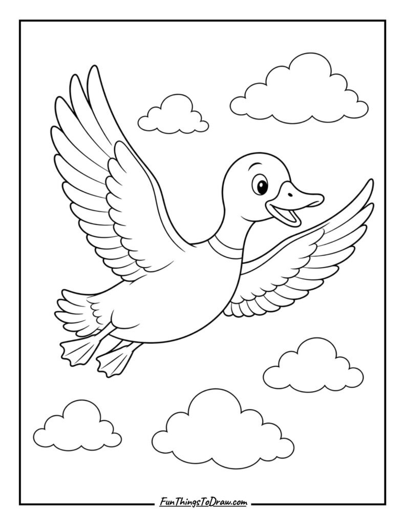 Duck Flying