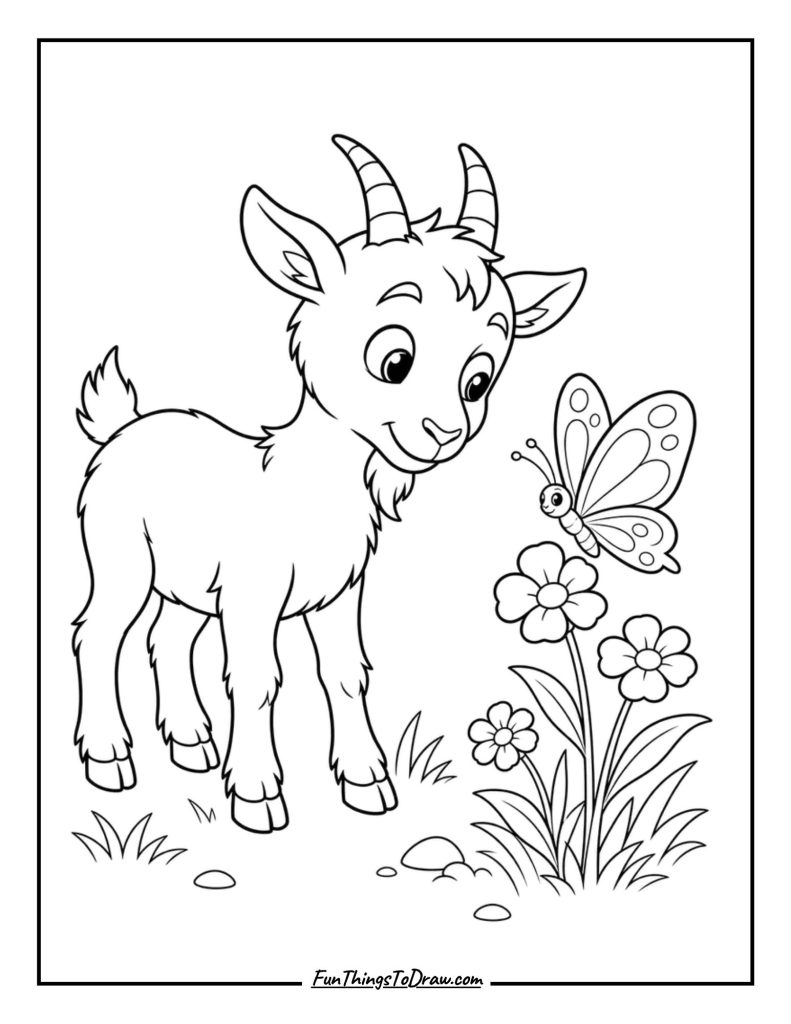 Goat coloring page