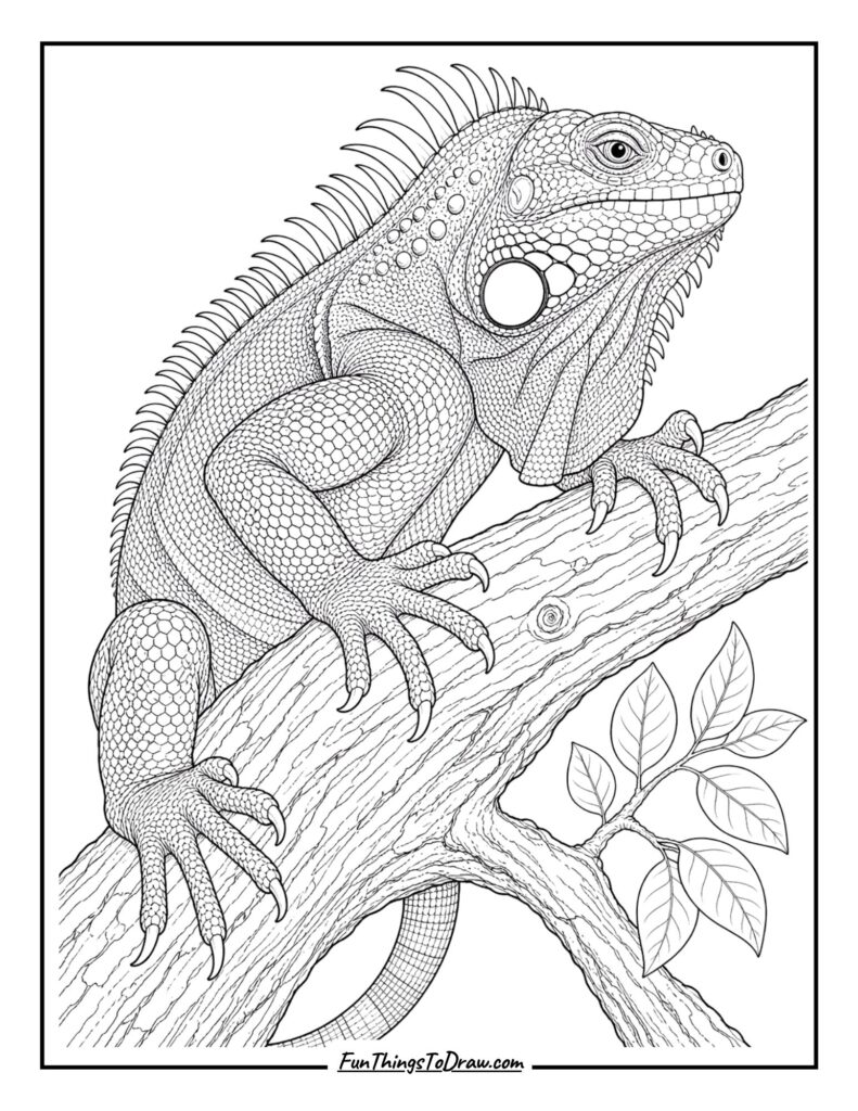 Iguana on a Branch