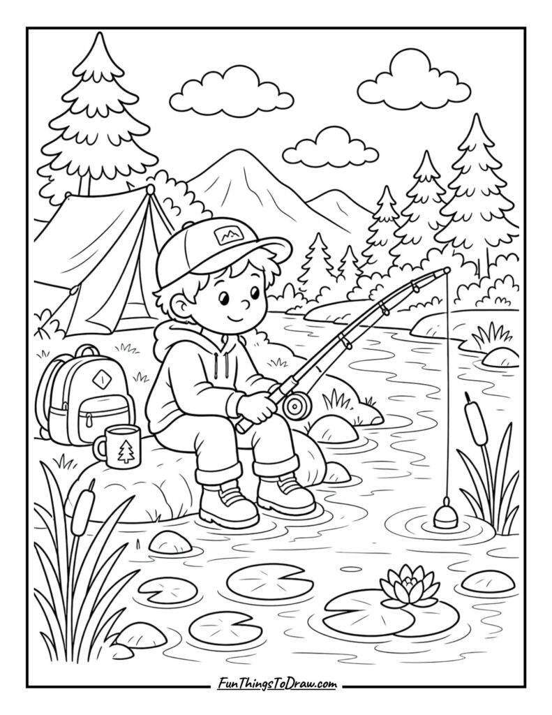Fishing Fun coloring page