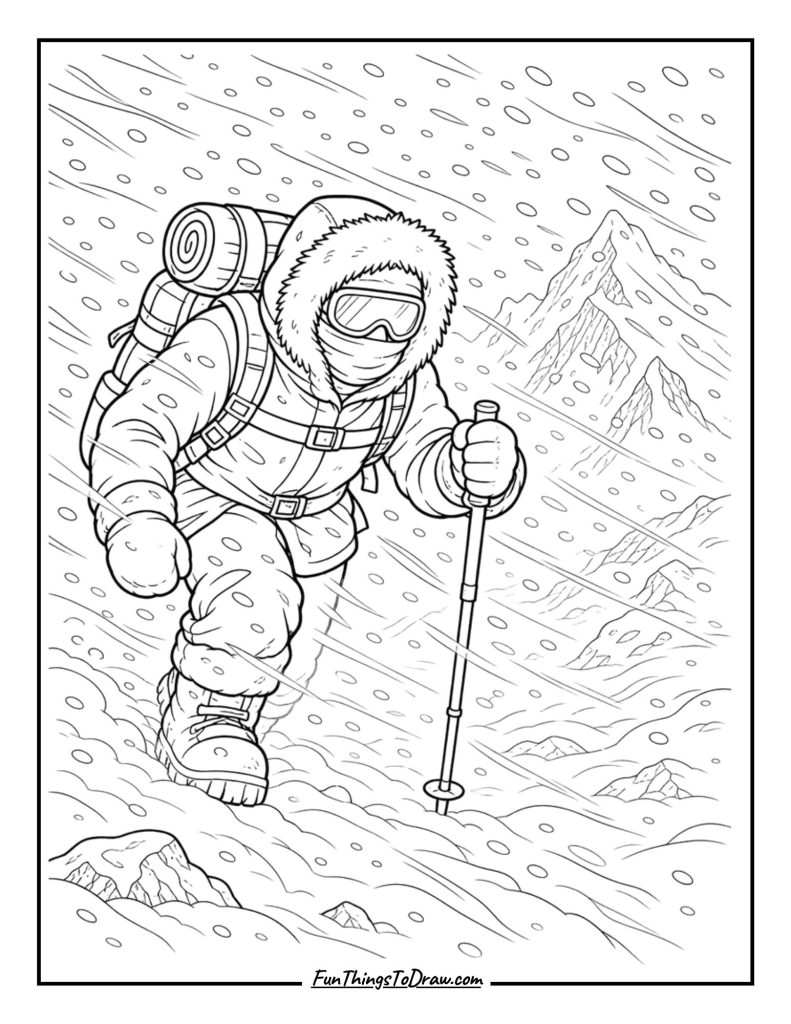 extreme weather coloring page