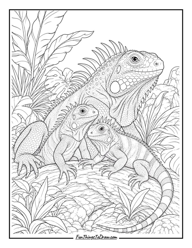 Iguana Family Portrait