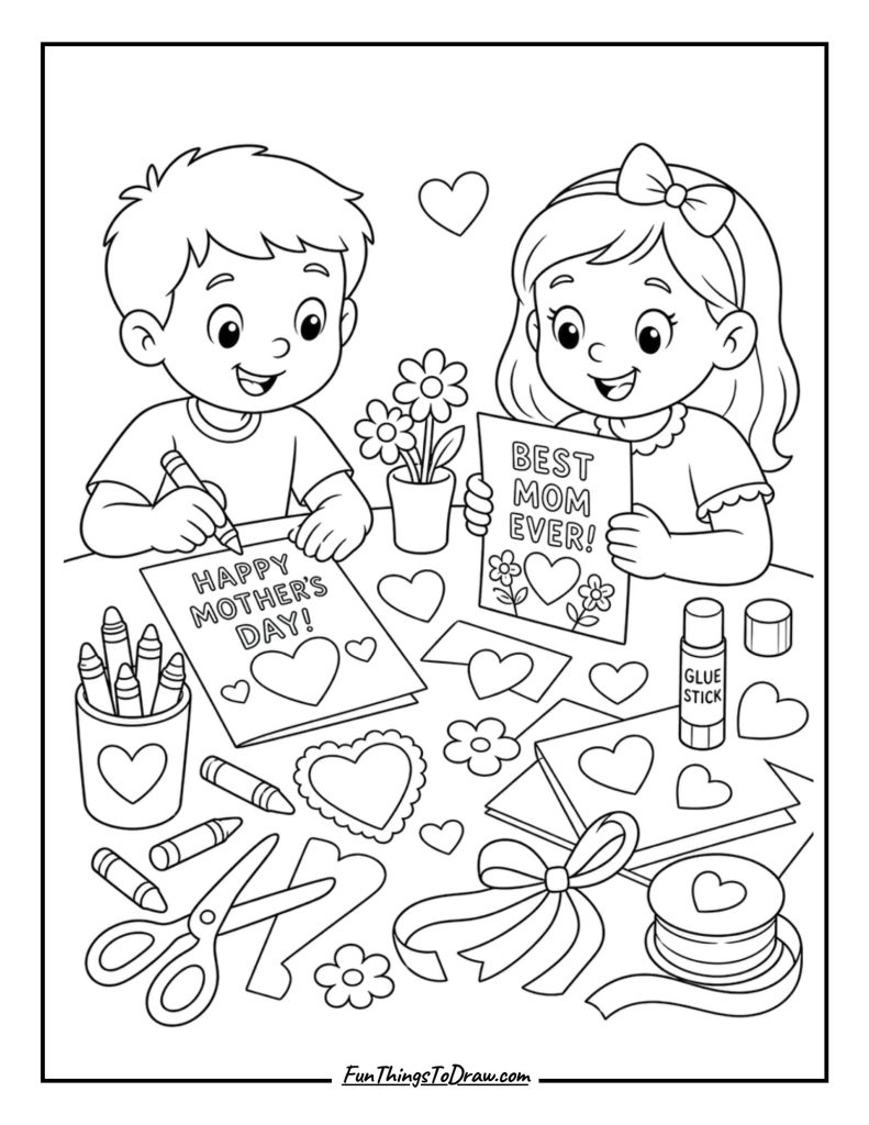 Mother's day coloring sheet