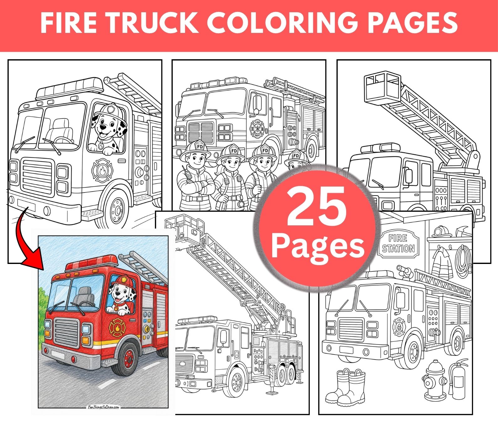 Fire Truck Coloring Pages
