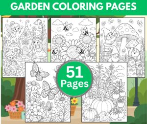 Garden Coloring Pages for adults