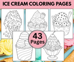 Free Printable Ice Cream Coloring Pages for Adults