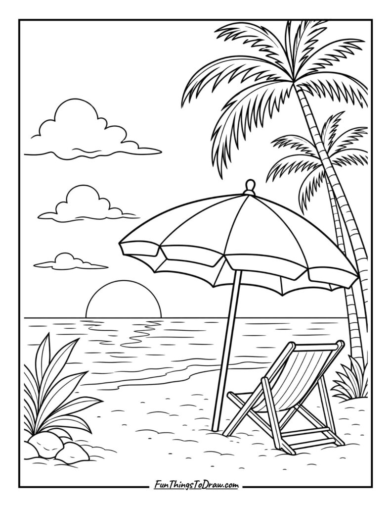 Tropical Sunset Umbrella