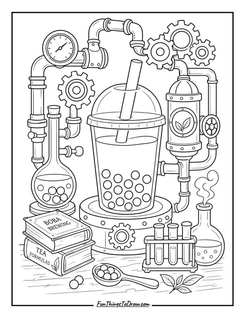 Steampunk Boba Lab