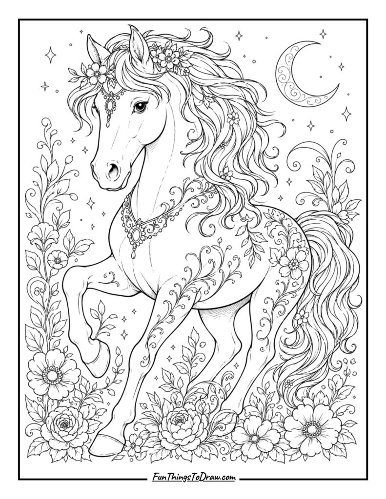 Unicorn Style Horse
