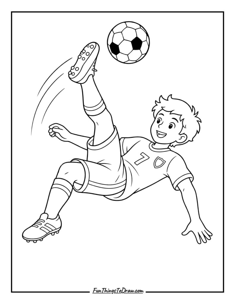 Bicycle Kick coloring page