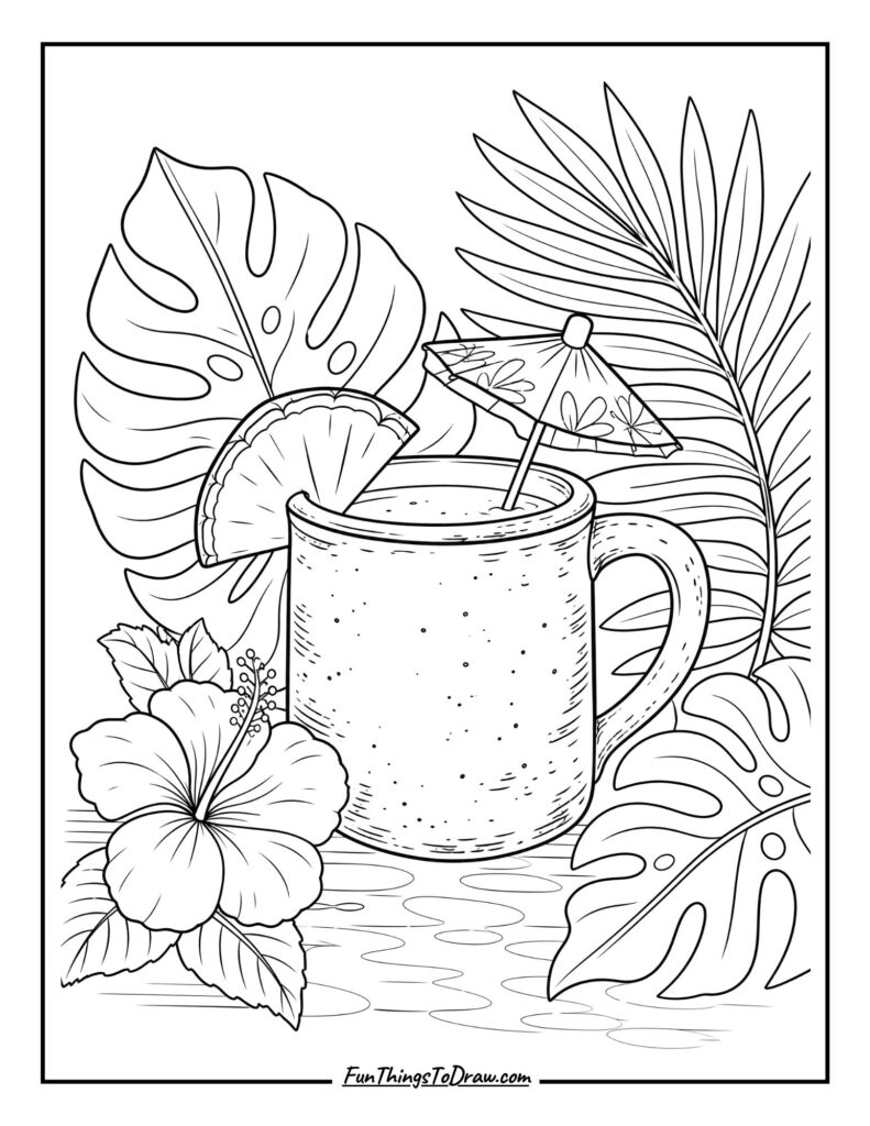 Guava Glow Grog coloring page