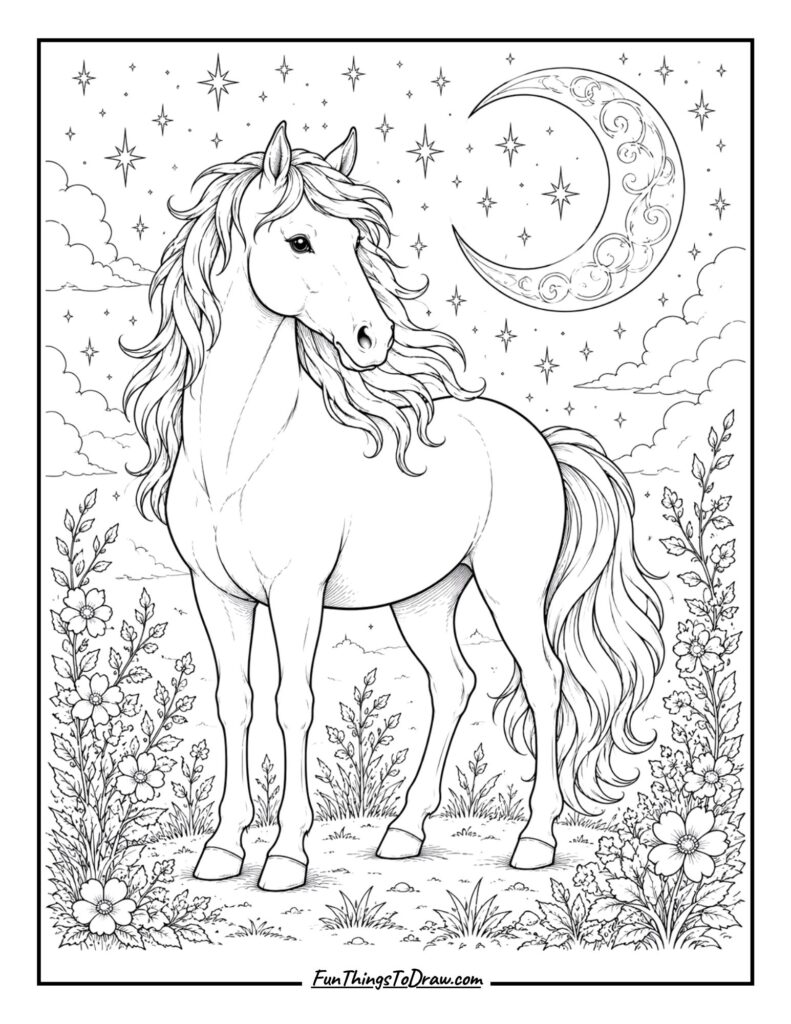 Horse and Moon