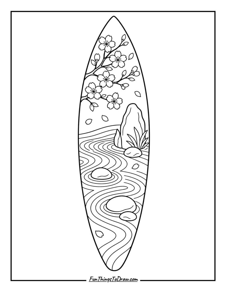 Zen Garden Harmony coloring page