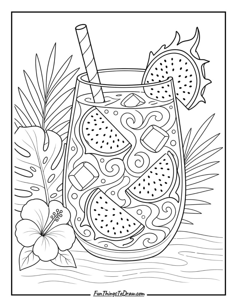 Dragon Fruit Dream coloring page