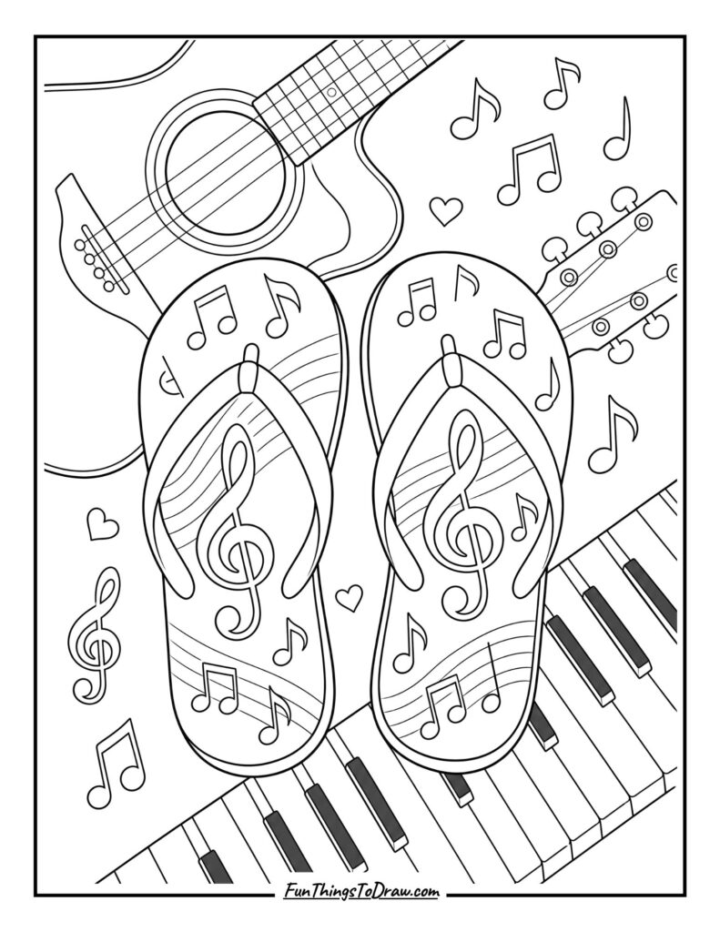 Musical Notes Flip-Flops