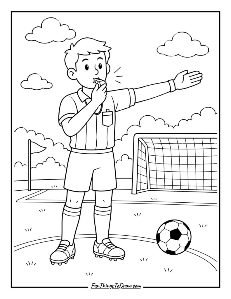 Referee's Whistle coloring page