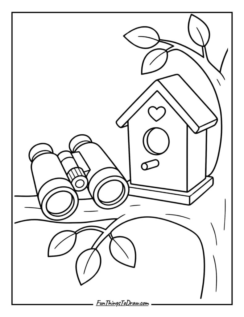 Bird Watching coloring page