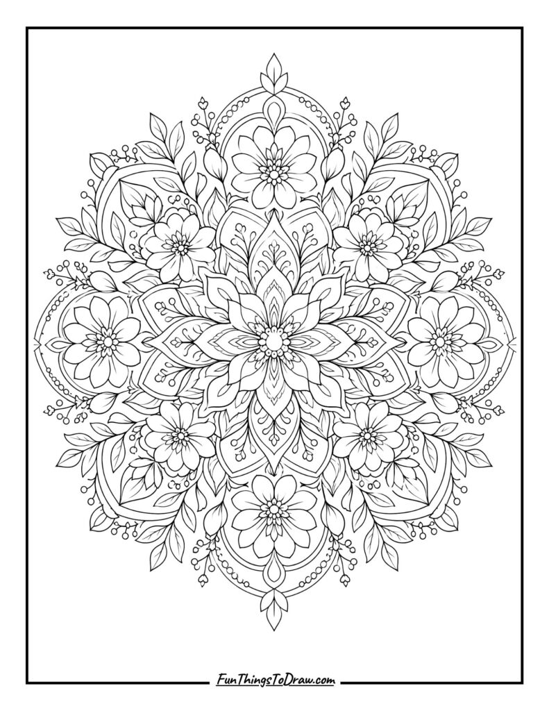 Geometric Floral Mandala