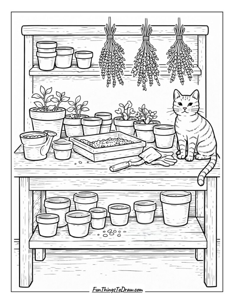 Garden Potting Bench