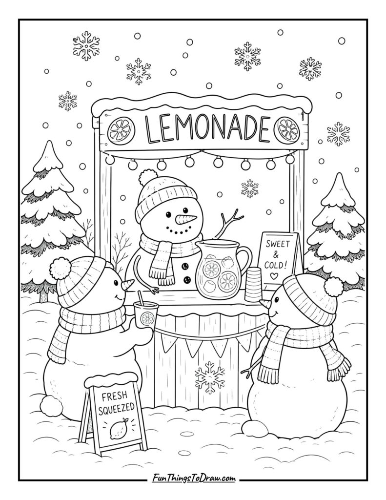 Lemonade Stand in the Snow