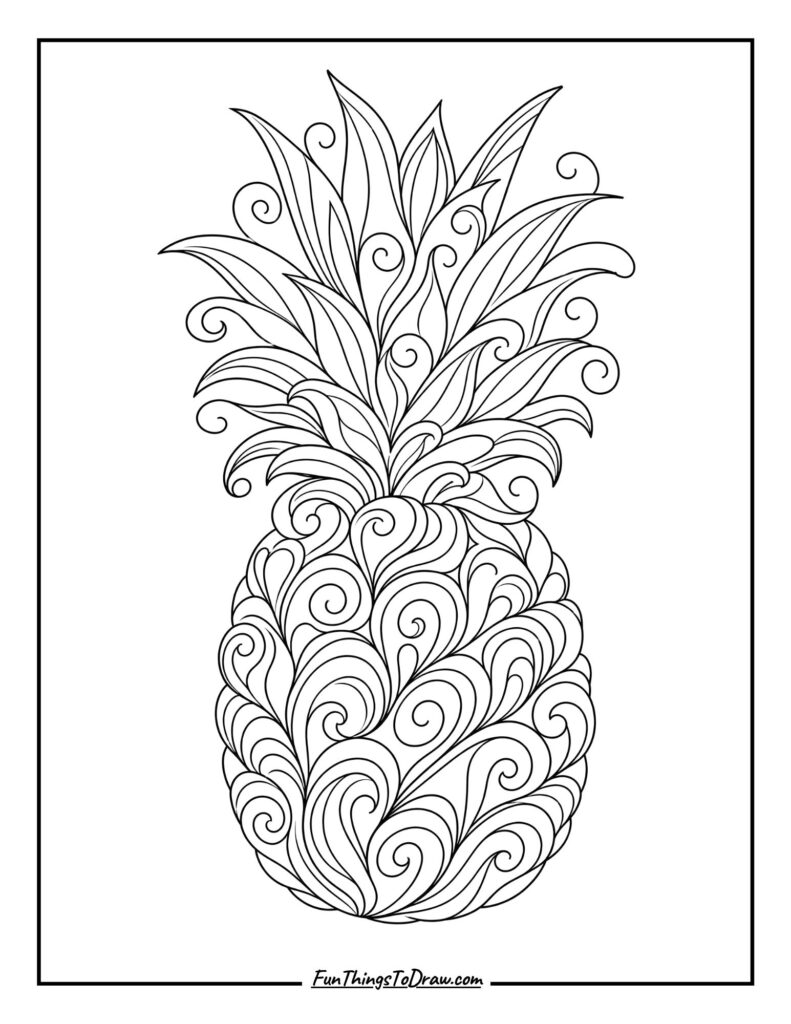 Pineapple Abstract Swirls