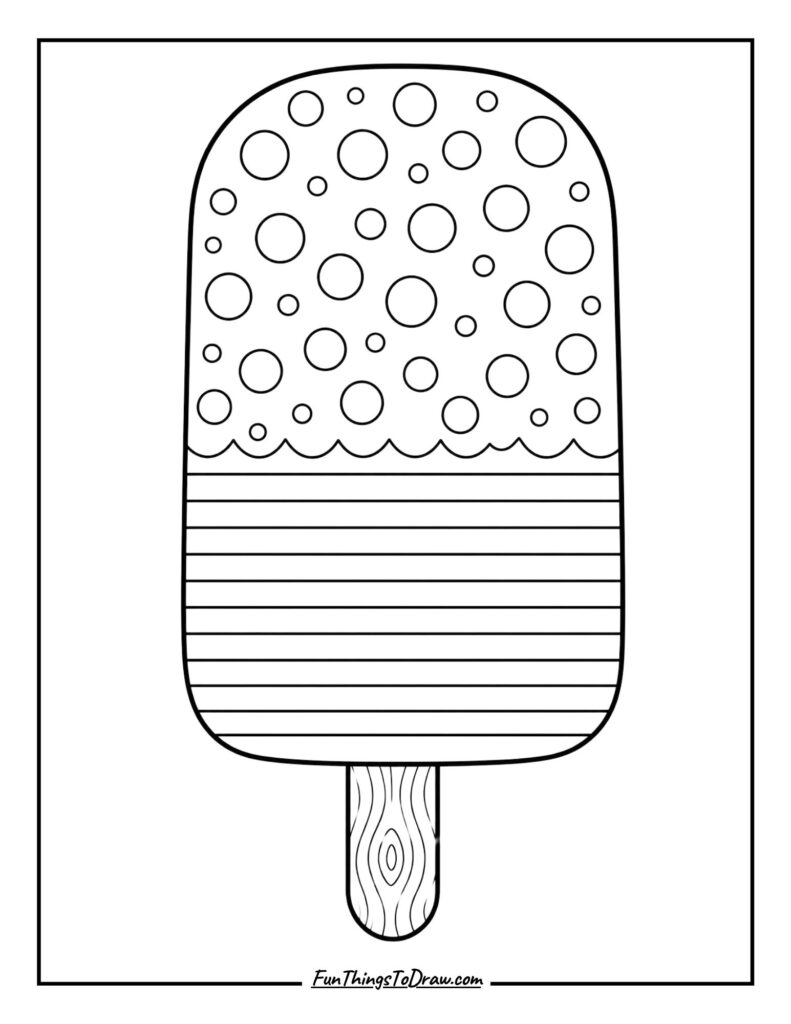 Polka‑Stripes Popsicle